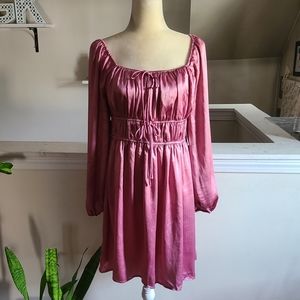NWT Pink Satin Dress Size X